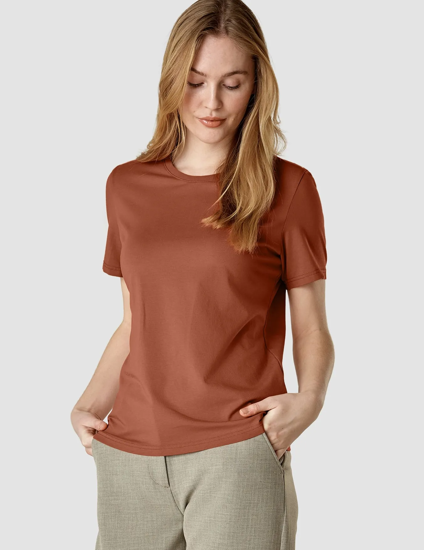 Supima T-shirt White Terracotta