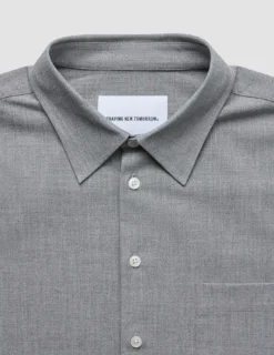 Tech Linen Casual Shirt Charcoal