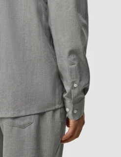 Tech Linen Casual Shirt Charcoal