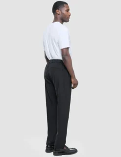 Tech Linen Elastic Pants Black