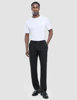 Tech Linen Elastic Pants Black