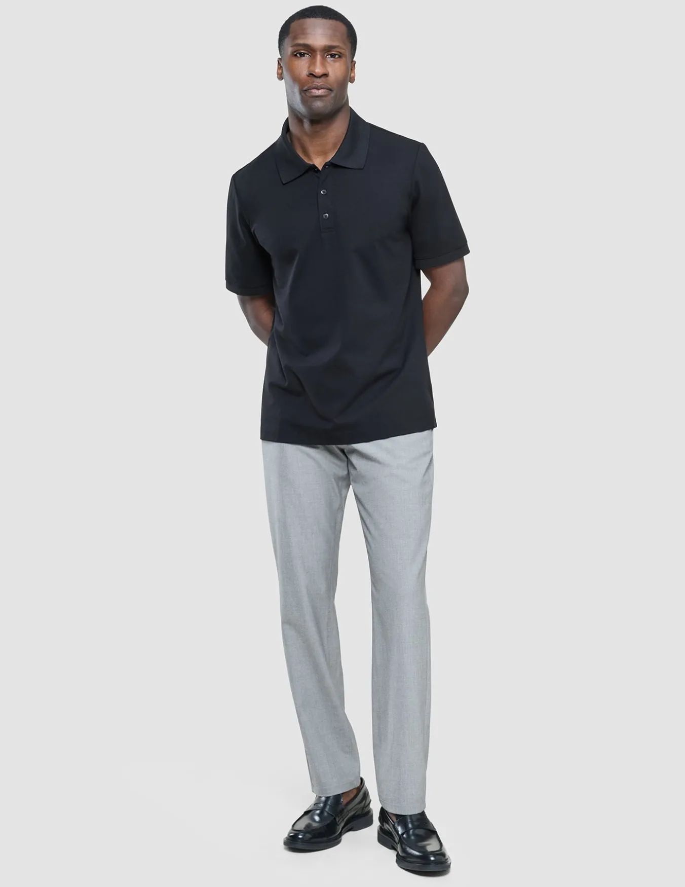 Tech Linen Elastic Pants Charcoal