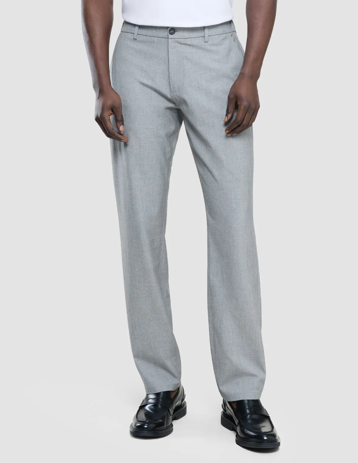Tech Linen Elastic Pants Charcoal