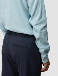 Tech Linen Elastic Pants Midnight Blue