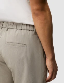 Tech Linen Elastic Pants Raw Beige