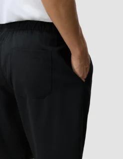 Tech Linen Elastic Shorts Black