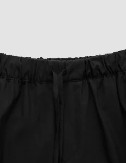 Tech Linen Elastic Shorts Black