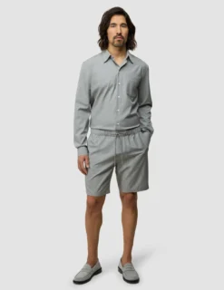 Tech Linen Elastic Shorts Charcoal
