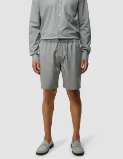 Tech Linen Elastic Shorts Charcoal