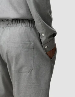 Tech Linen Elastic Shorts Charcoal