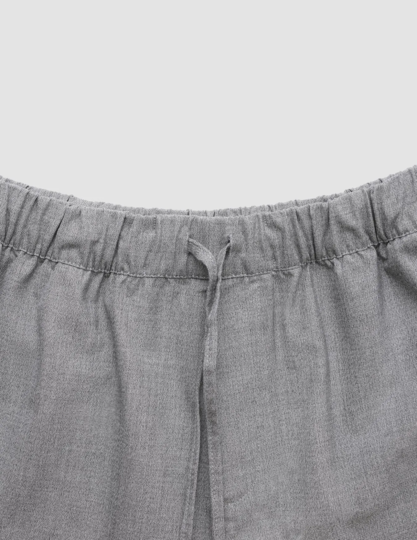 Tech Linen Elastic Shorts Charcoal