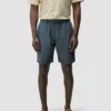Tech Linen Elastic Shorts Navy