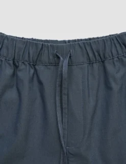 Tech Linen Elastic Shorts Navy