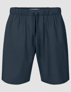 Tech Linen Elastic Shorts Navy