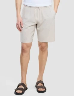 Tech Linen Elastic Shorts Sandshell