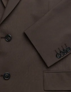 Tech Wool Blazer Dark Cocoa Brown Regular