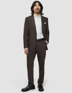 Tech Wool Blazer Dark Cocoa Brown Regular
