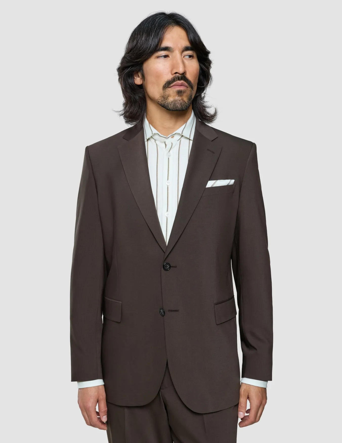 Tech Wool Blazer Dark Cocoa Brown Regular