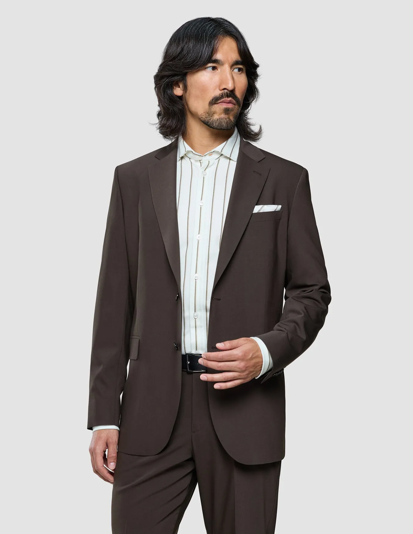 Tech Wool Blazer Dark Cocoa Brown Regular
