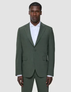 Tech Wool Blazer Green Night Regular