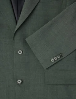 Tech Wool Blazer Green Night Regular