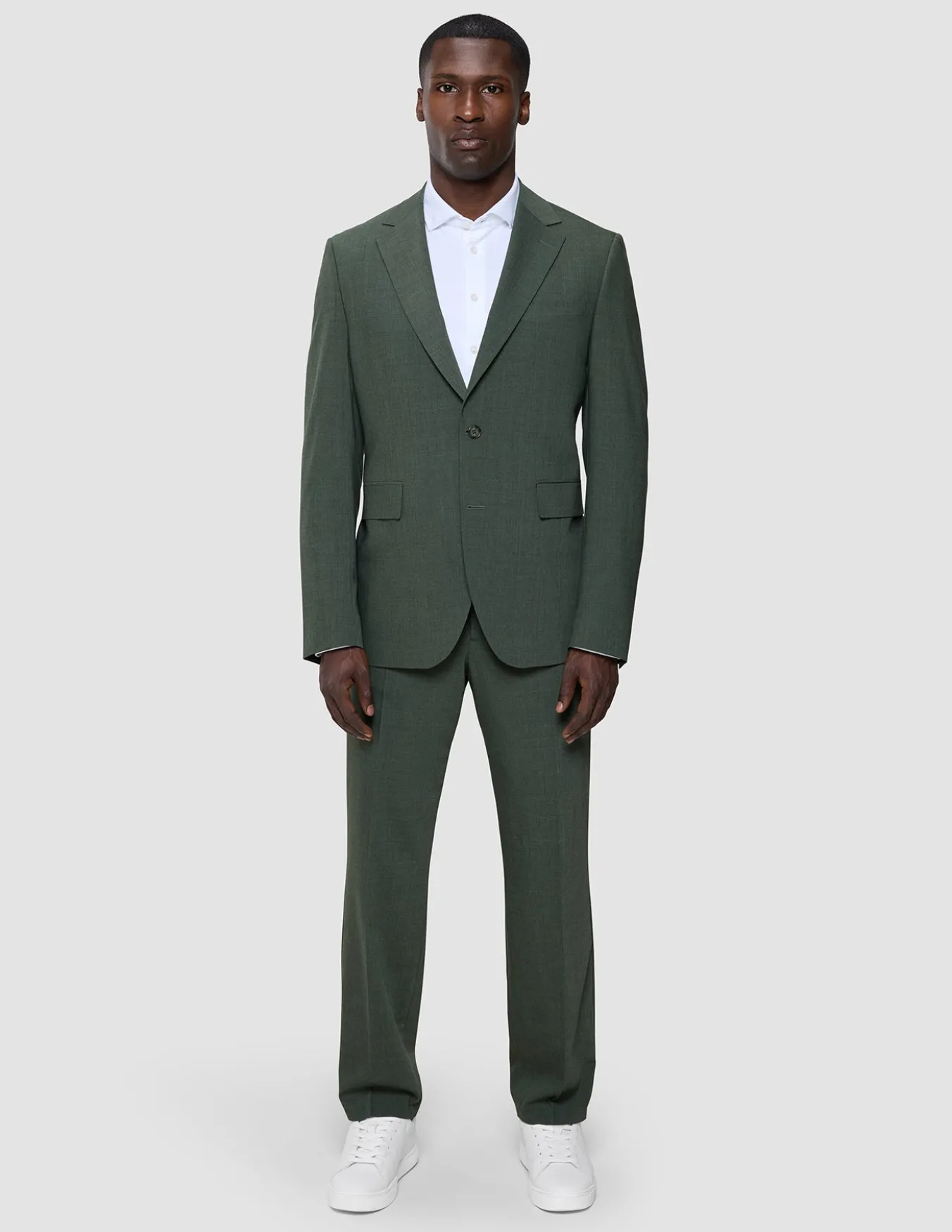 Tech Wool Blazer Green Night Slim