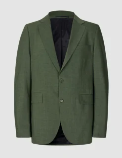 Tech Wool Blazer Green Night Slim