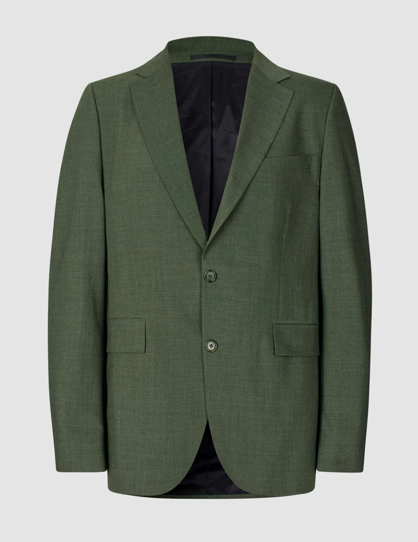 Tech Wool Blazer Green Night Slim