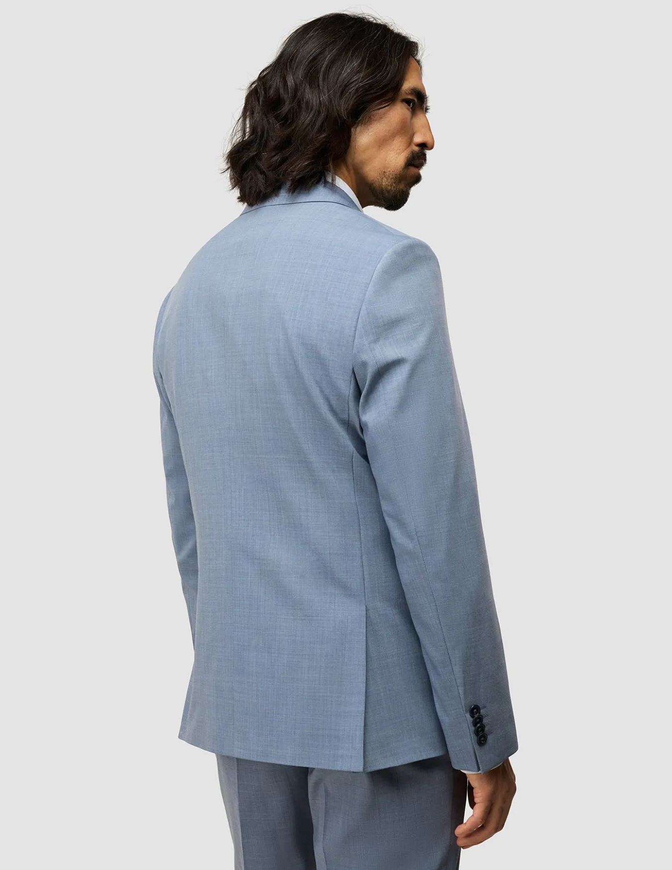 Tech Wool Blazer Light Blue Regular