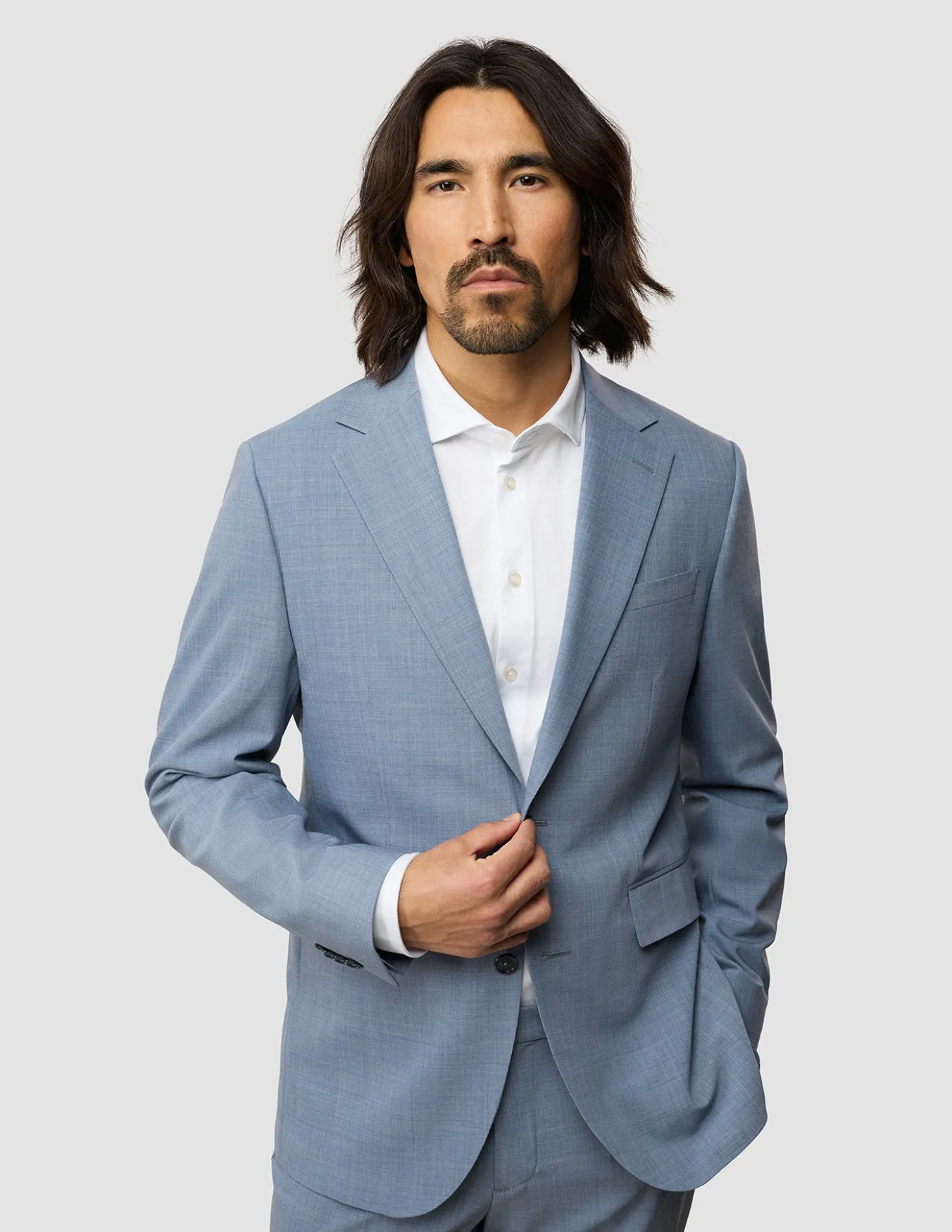 Tech Wool Suit Light Blue