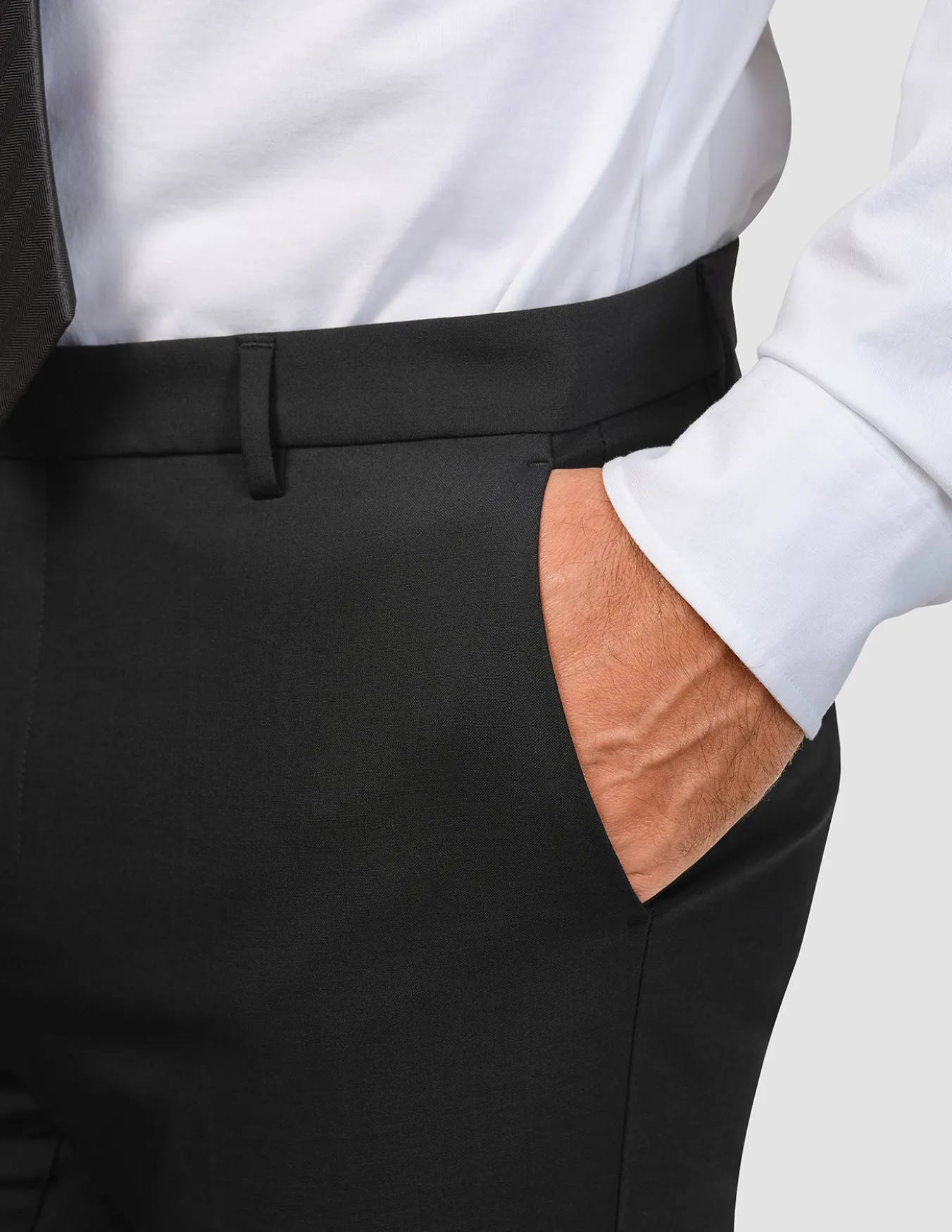 Tech Wool Suit Pants Regular Black