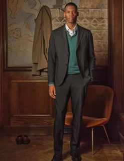 Tech Wool Suit Pants Regular Black