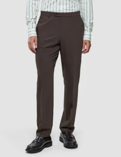 Tech Wool Suit Pants Regular Cocoa Brown