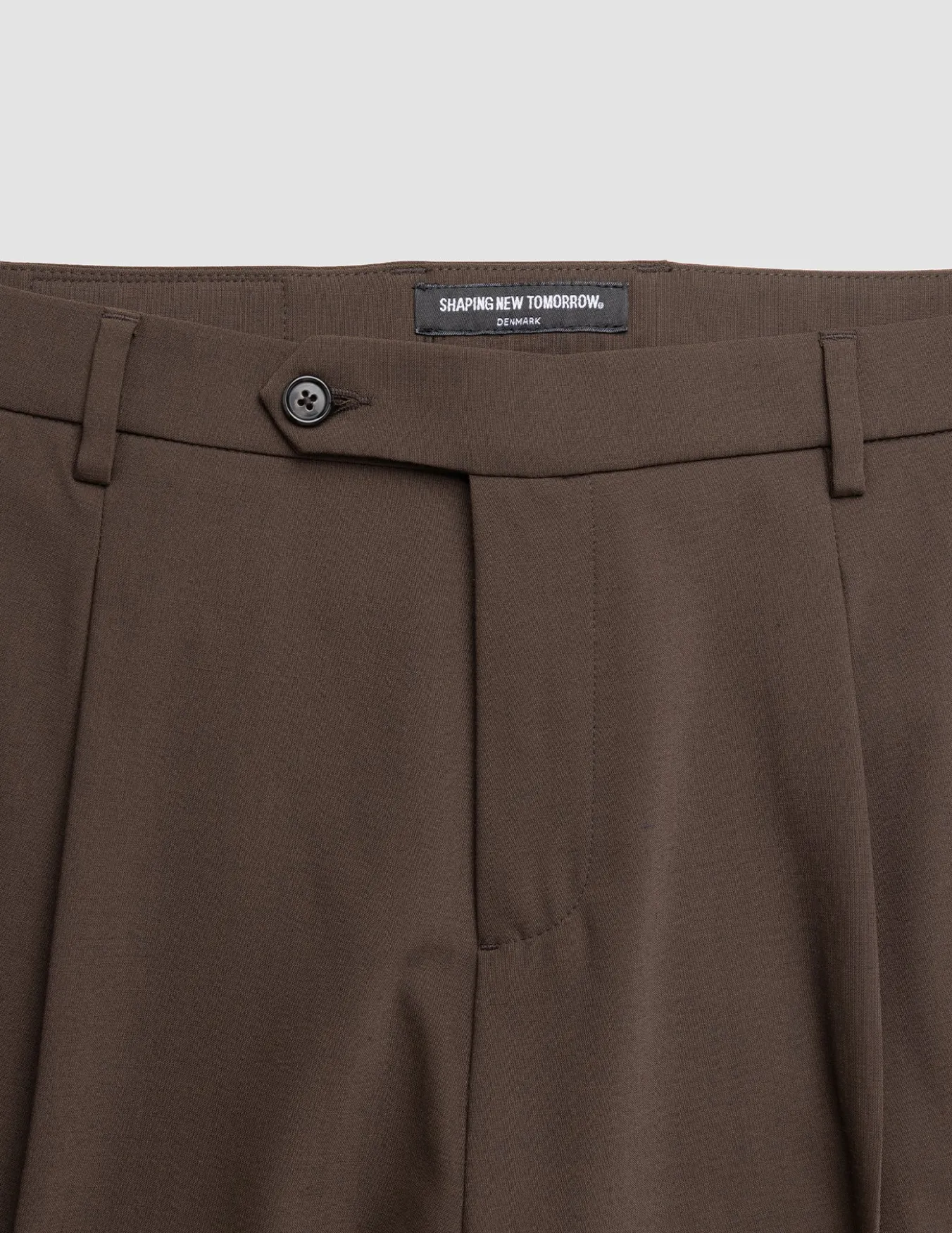 Tech Wool Suit Pants Regular Cocoa Brown