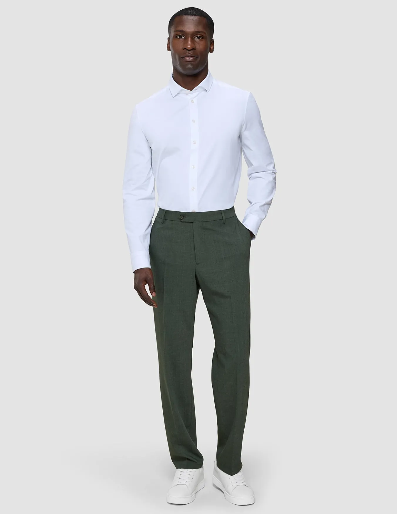 Tech Wool Suit Pants Regular Green Night