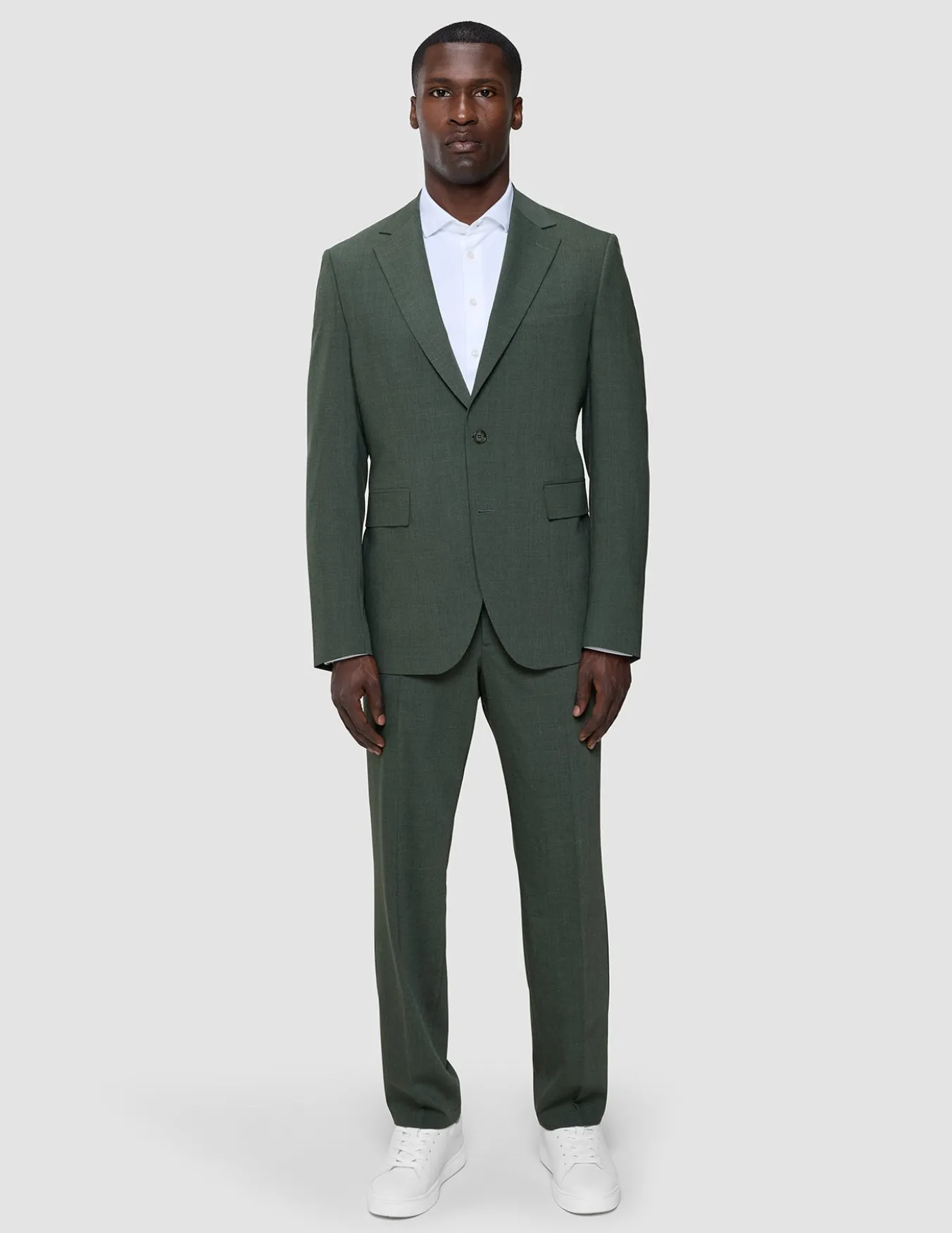 Tech Wool Suit Pants Regular Green Night