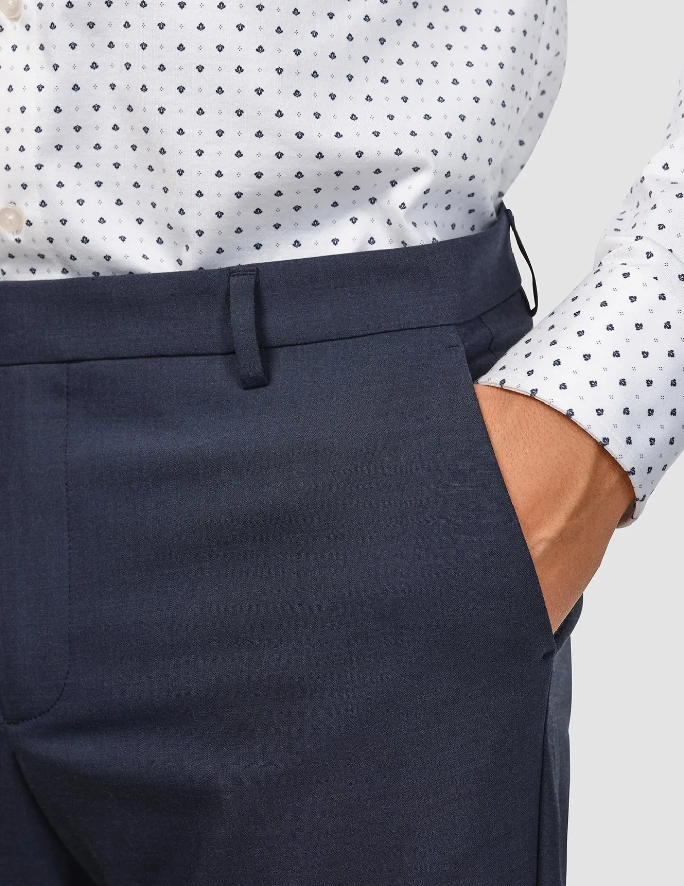 Tech Wool Suit Pants Regular Navy