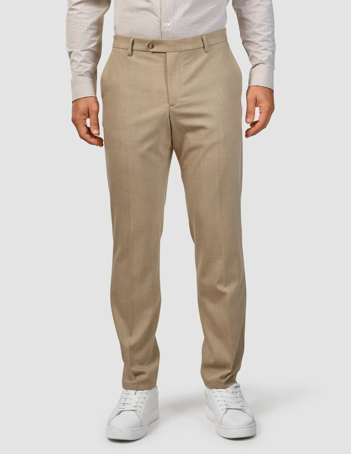 Tech Wool Suit Pants Regular Sand