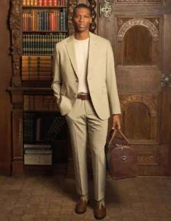Tech Wool Suit Pants Regular Sand
