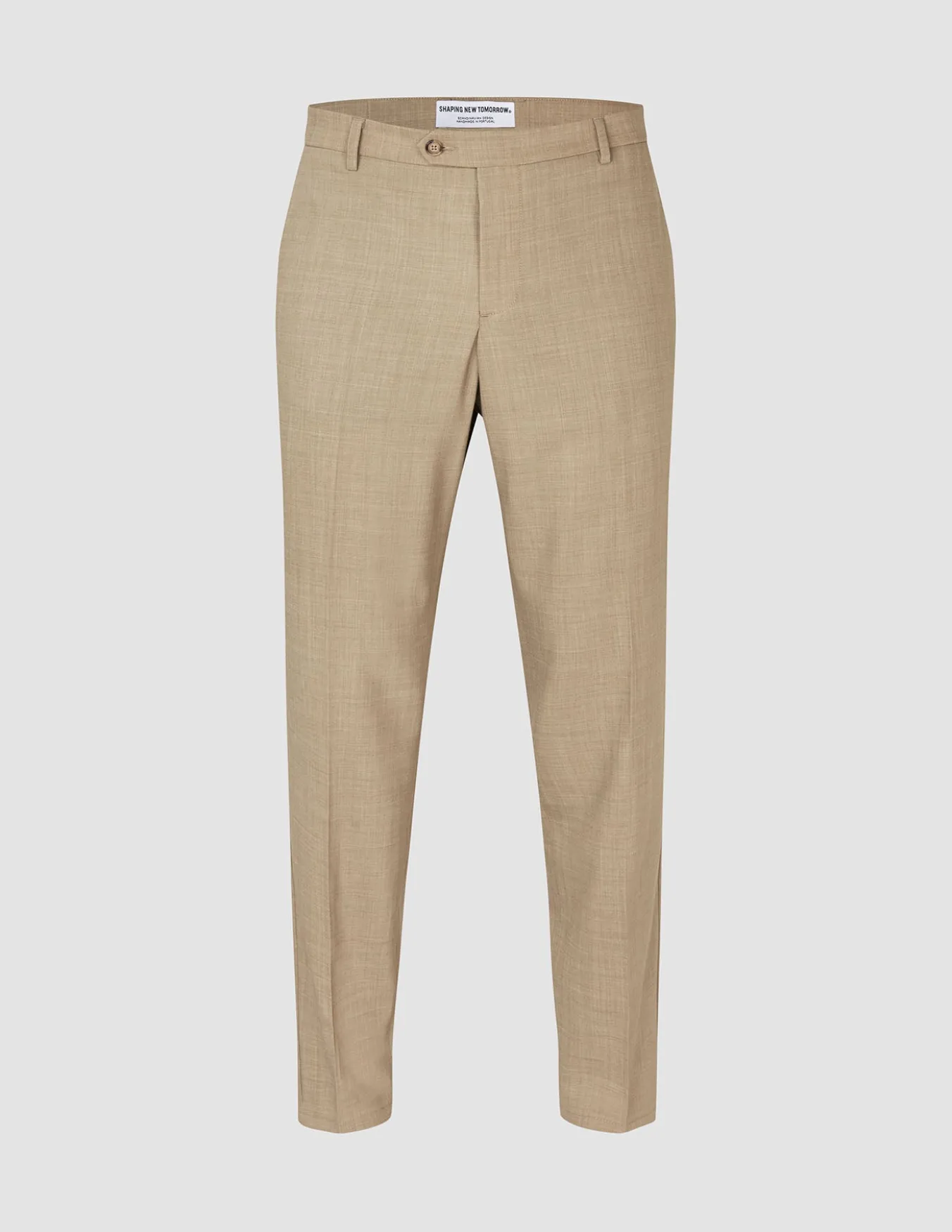 Tech Wool Suit Pants Regular Sand