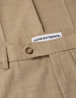 Tech Wool Suit Pants Regular Sand