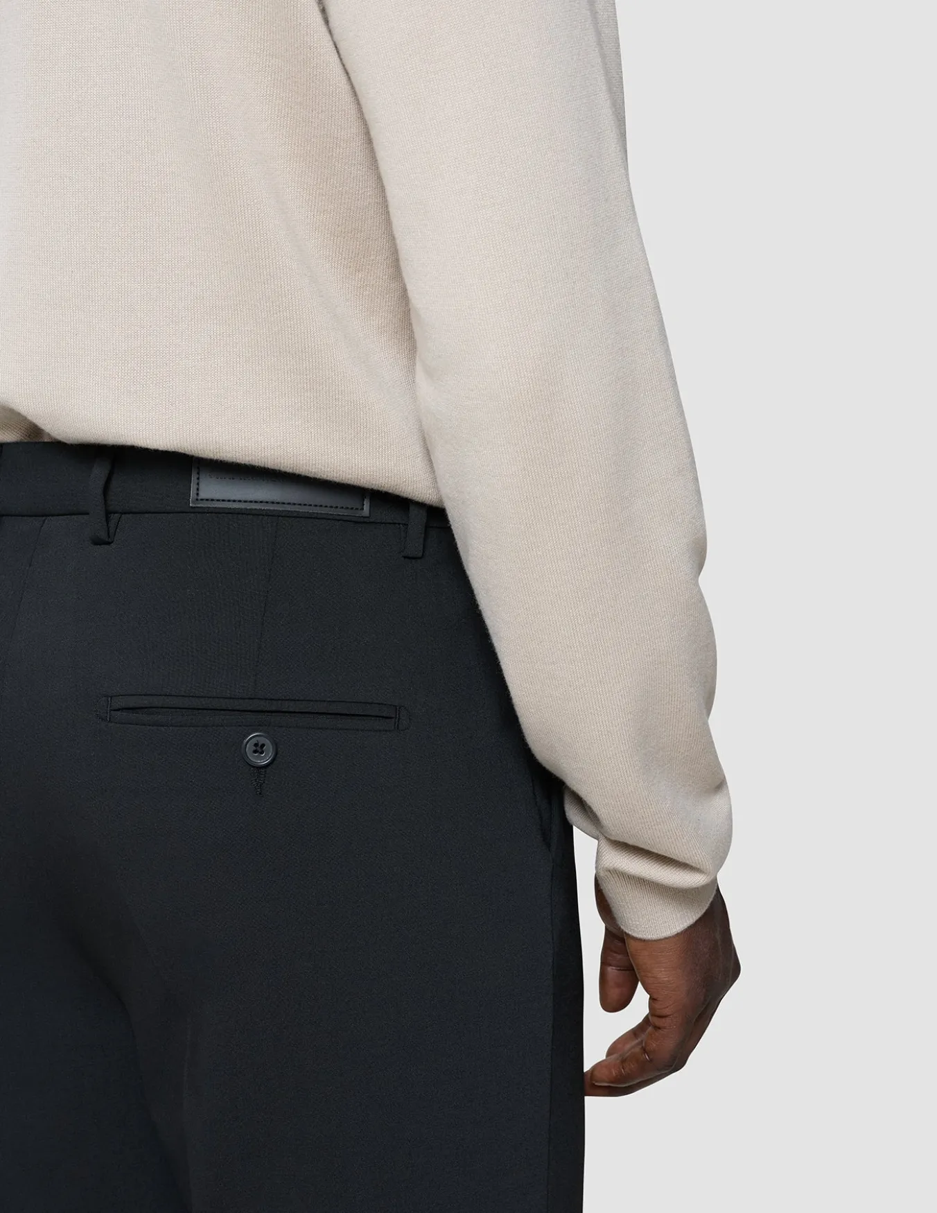 Tech Wool Suit Pants Relaxed Fit Black