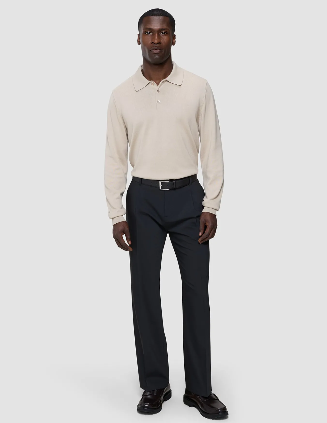 Tech Wool Suit Pants Relaxed Fit Black