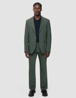 Tech Wool Suit Pants Relaxed Fit Green Night
