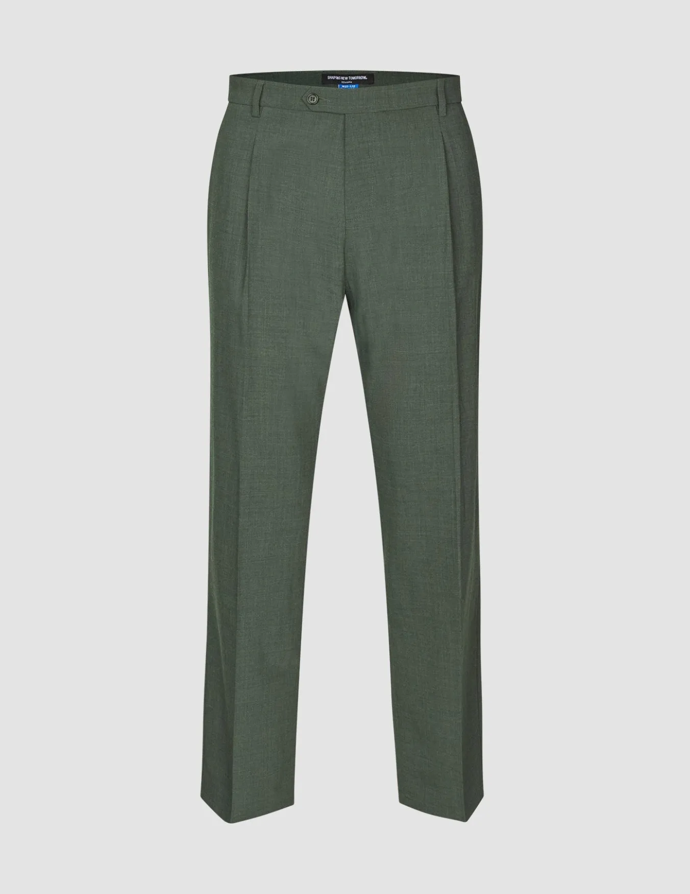 Tech Wool Suit Pants Relaxed Fit Green Night