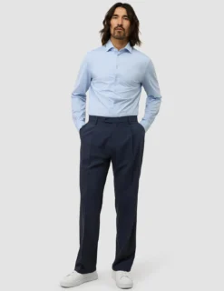 Tech Wool Suit Pants Relaxed Fit Navy