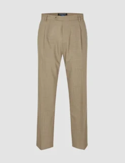 Tech Wool Suit Pants Relaxed Fit Sand
