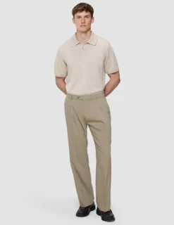 Tech Wool Suit Pants Relaxed Fit Sand