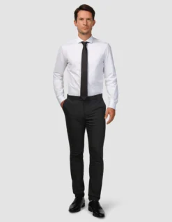 Tech Wool Suit Pants Slim Black