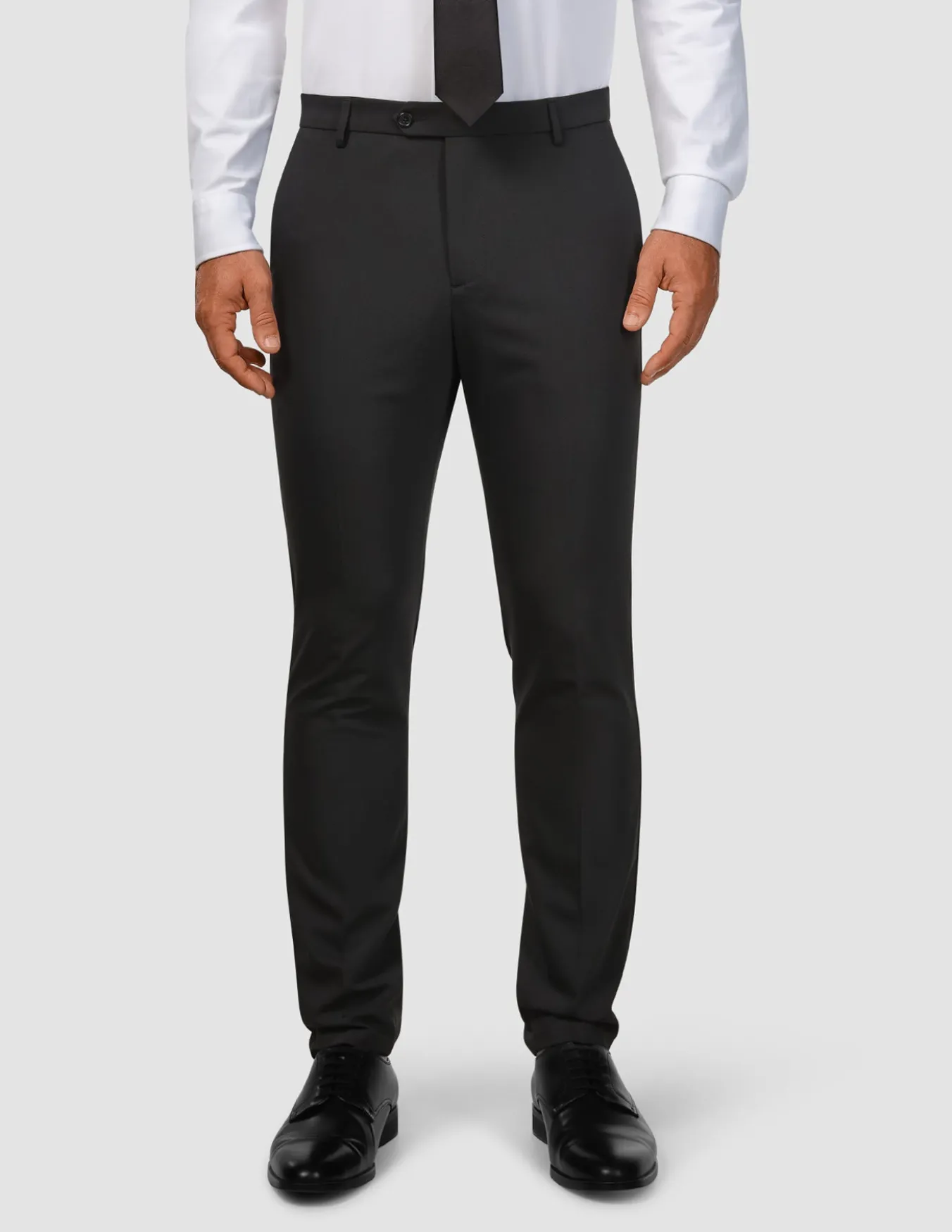 Tech Wool Suit Pants Slim Black